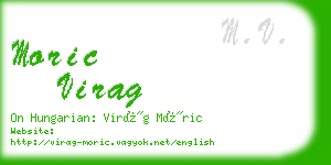 moric virag business card